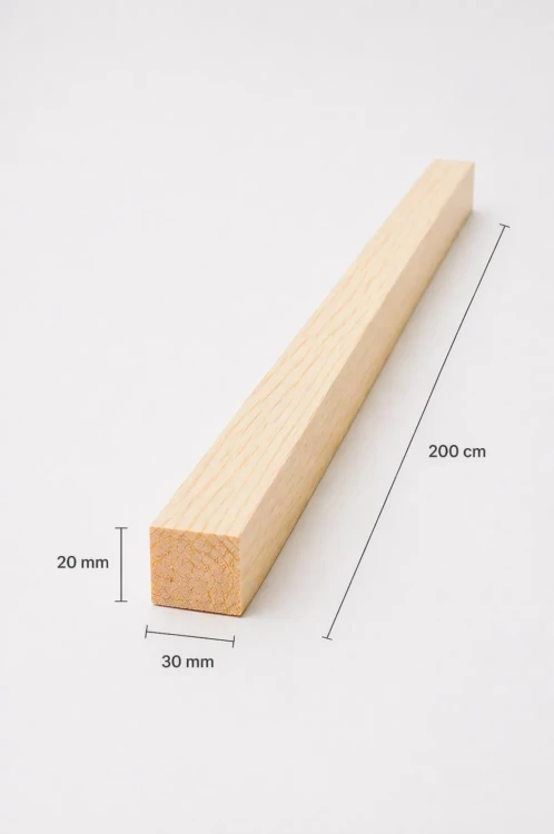 KANTÓWKA PROSTOKĄTNA SOSNA 20 x 30 mm x 200 cm