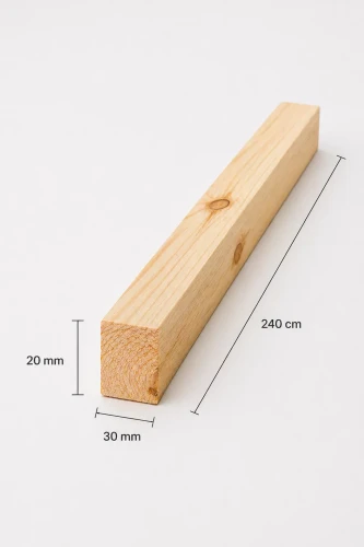 KANTÓWKA PROSTOKĄTNA SOSNA 20x30(mm)x240(cm)