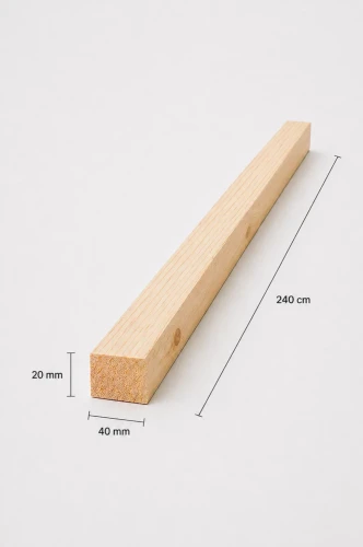 KANTÓWKA PROSTOKĄTNA SOSNA 20x40(mm)x240(cm)